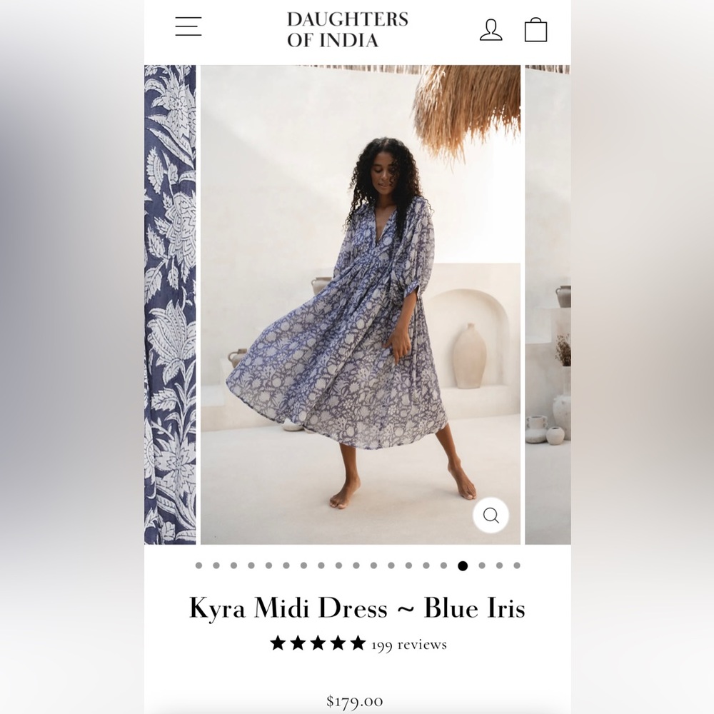 XS Daughters of India Kyra MIDI - Blue Iris